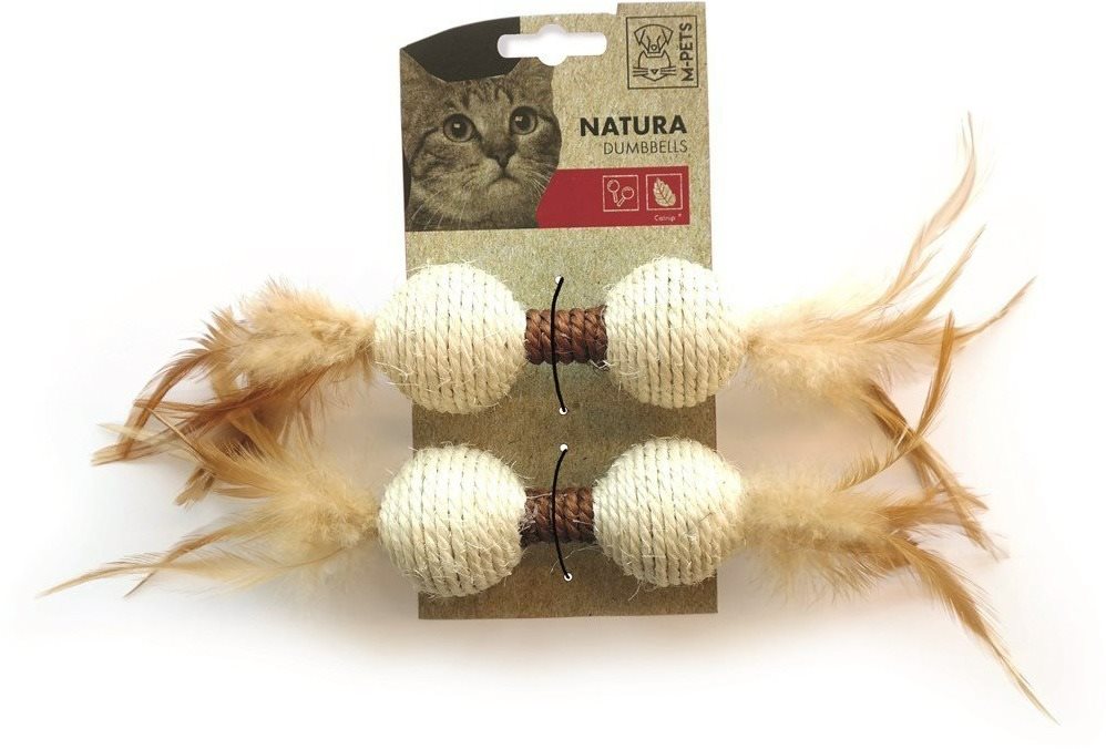 M-Pets NATURA szizáljáték tollakkal, 24 × 4,5 × 4,5 cm