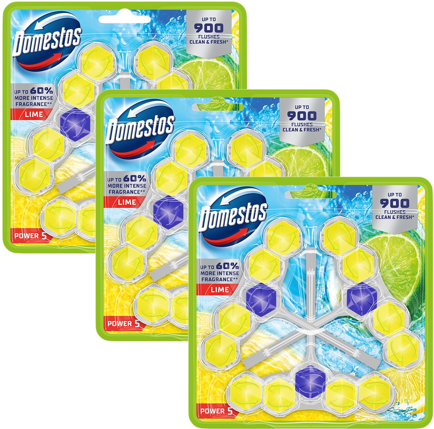 DOMESTOS Triopack Power 5 Lime 3 × 50 g