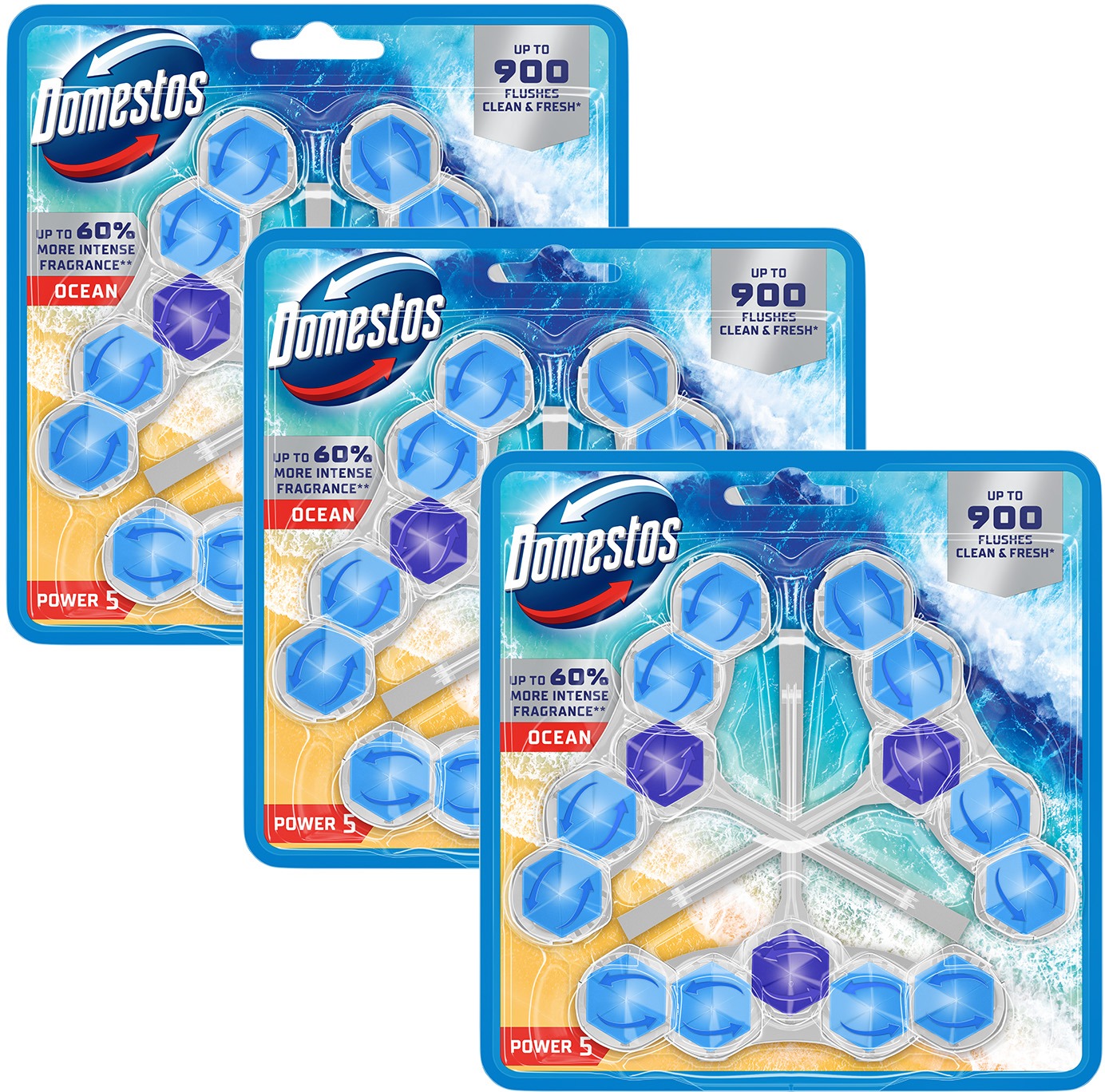DOMESTOS Triopack Power 5 Ocean 3 × 50 g