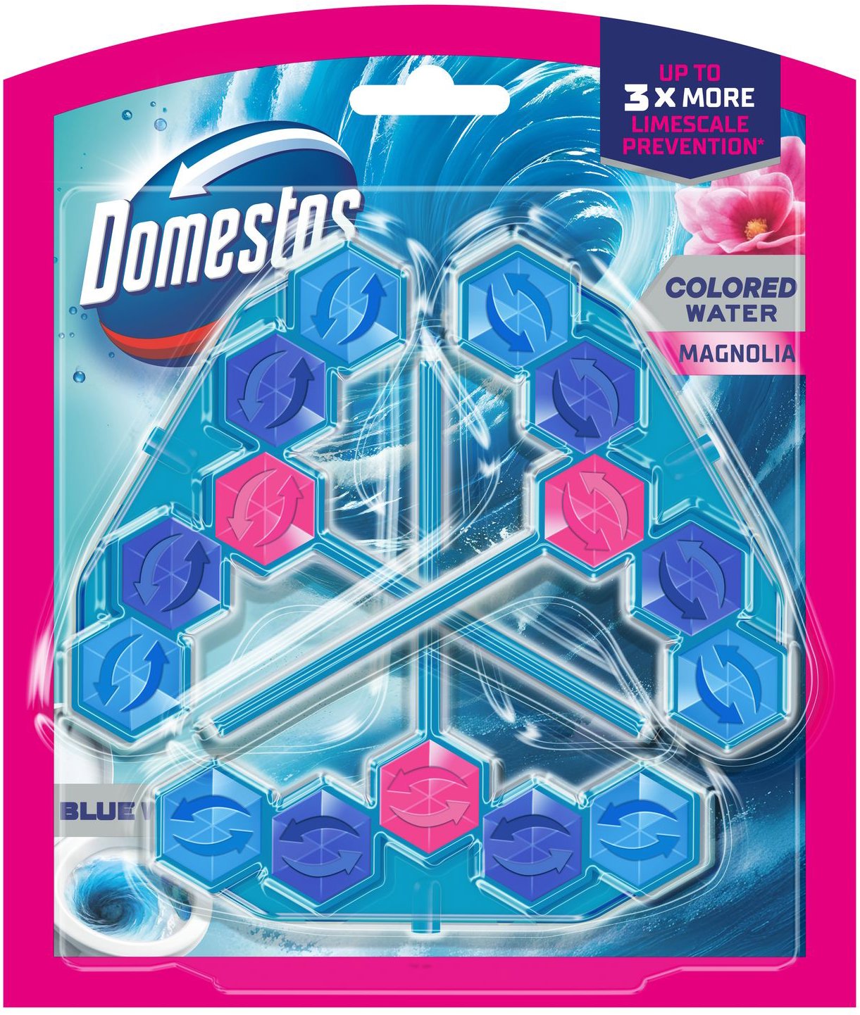 DOMESTOS Blue Water Magnolia, 3 × 48 g