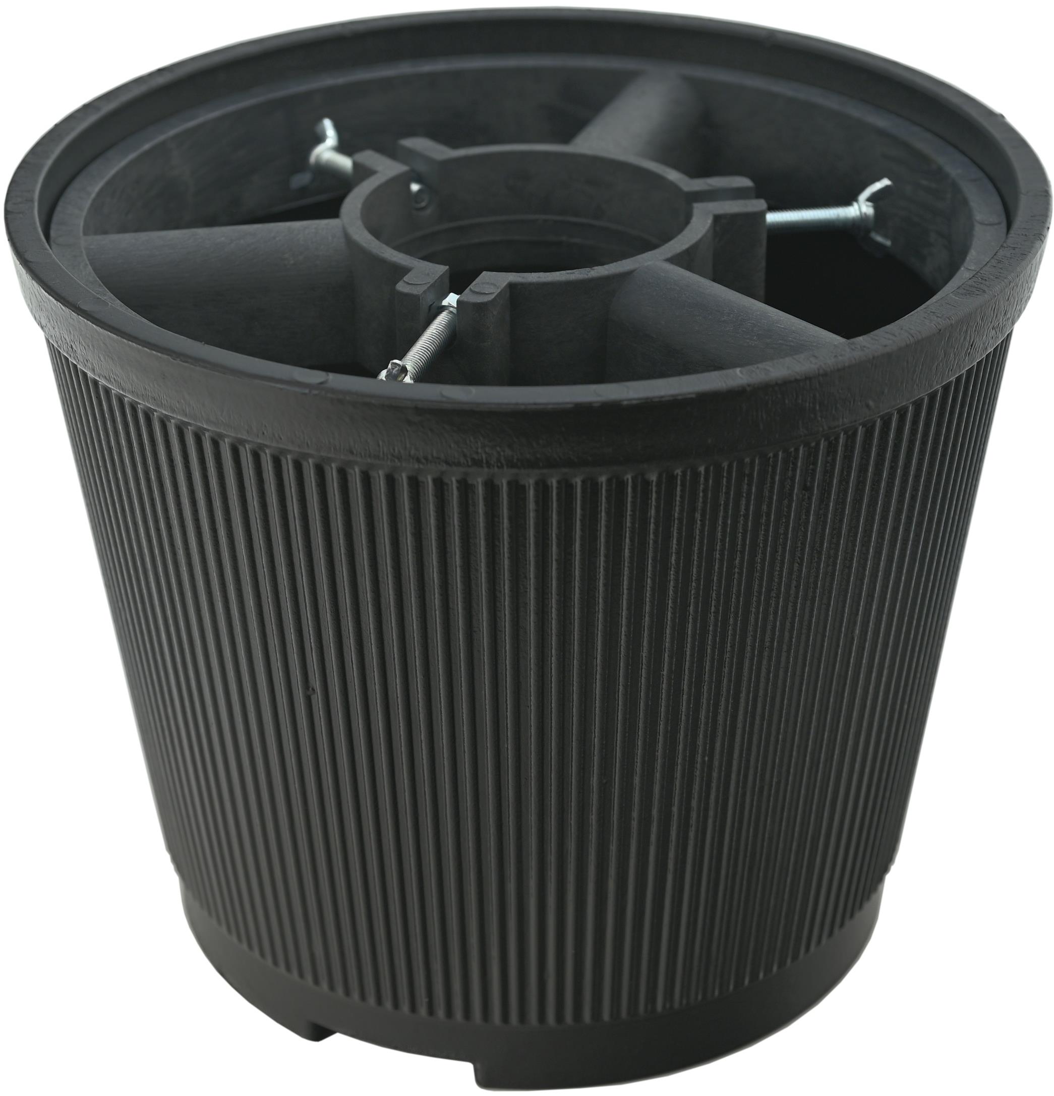 COMPASS Karácsonyfatalp, műanyag, fekete, 10 l