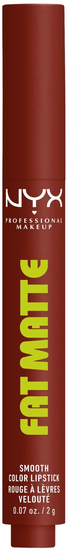 NYX PROFESSIONAL MAKEUP Fat Matte Smooth Color Lipstick 07 Cocoa Cuddles, 2 g