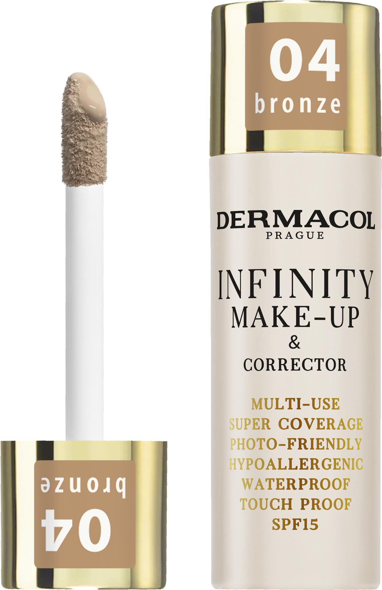 DERMACOL Infinity + korrektor - No. 4 bronze, 20g