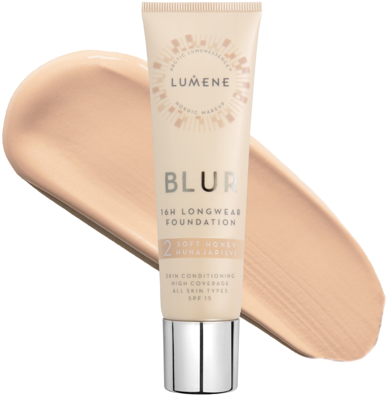 Lumene Blur 16h Longwear Foundation SPF15 2 Soft Honey
