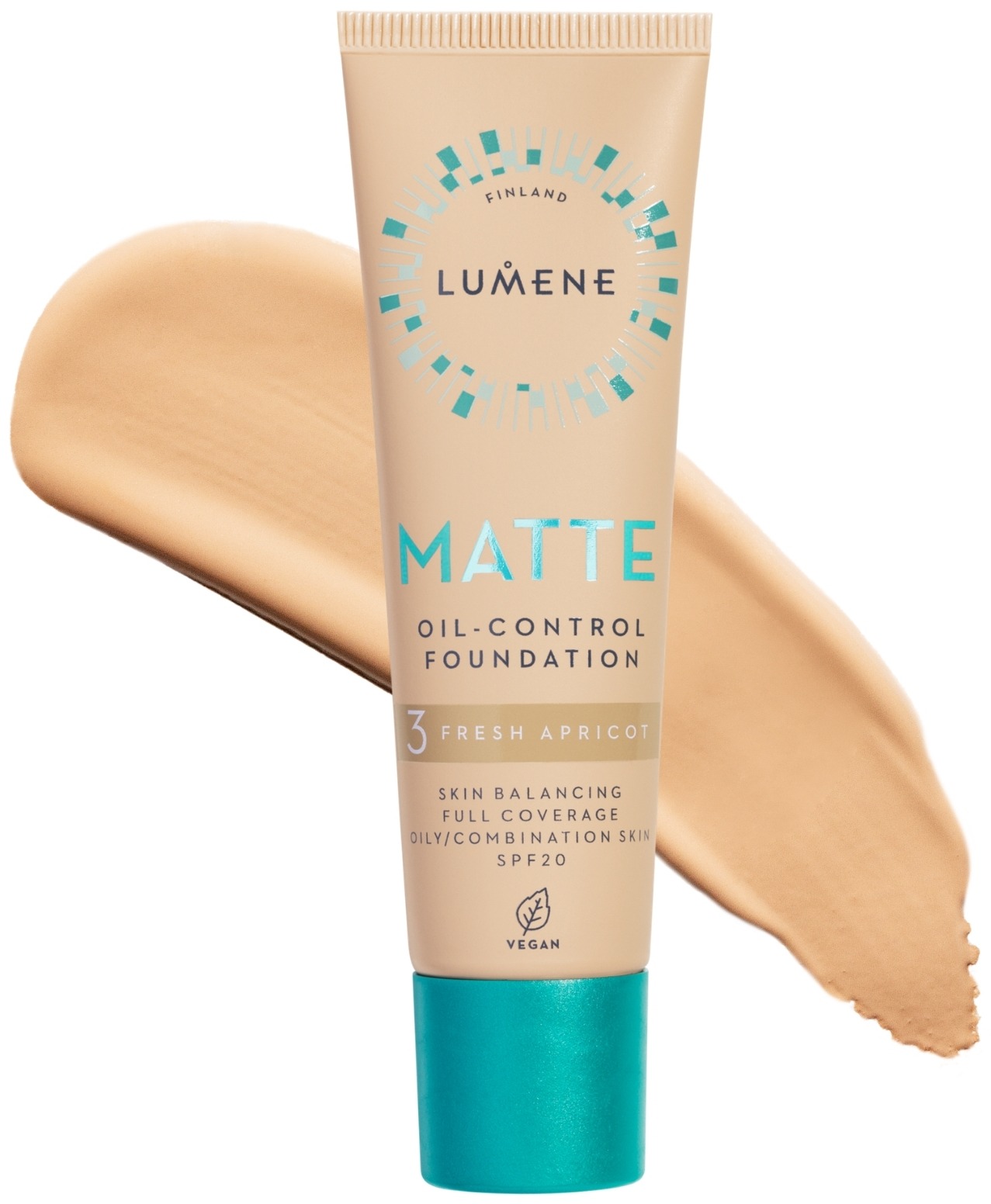 Lumene Matte Oil-Control Foundation SPF20 Shade 3 Fresh Apricot