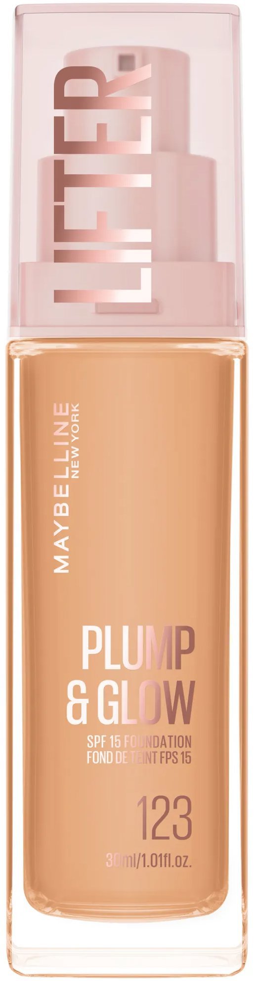MAYBELLINE NEW YORK Lifter Foundation 123, ragyogást fokozó alapozó, 30 ml
