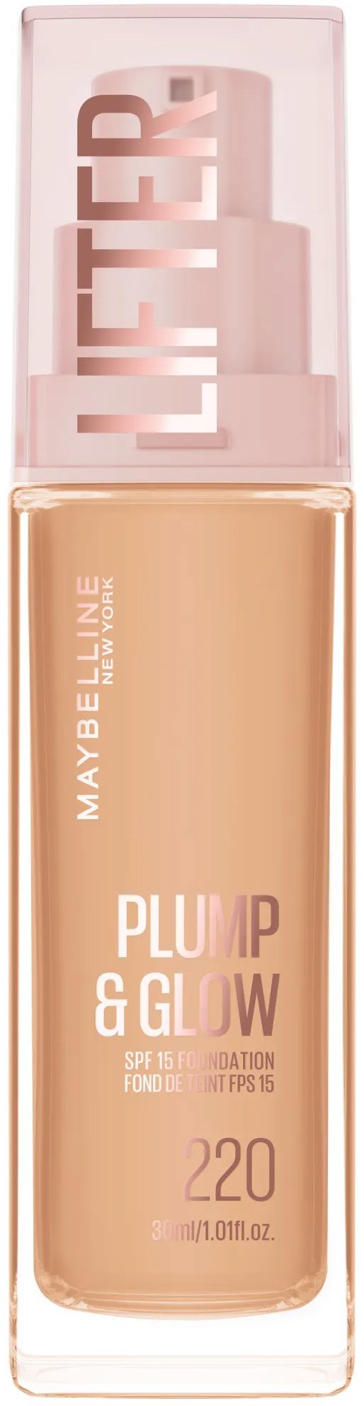 MAYBELLINE NEW YORK Lifter Foundation 220, ragyogást fokozó alapozó, 30 ml