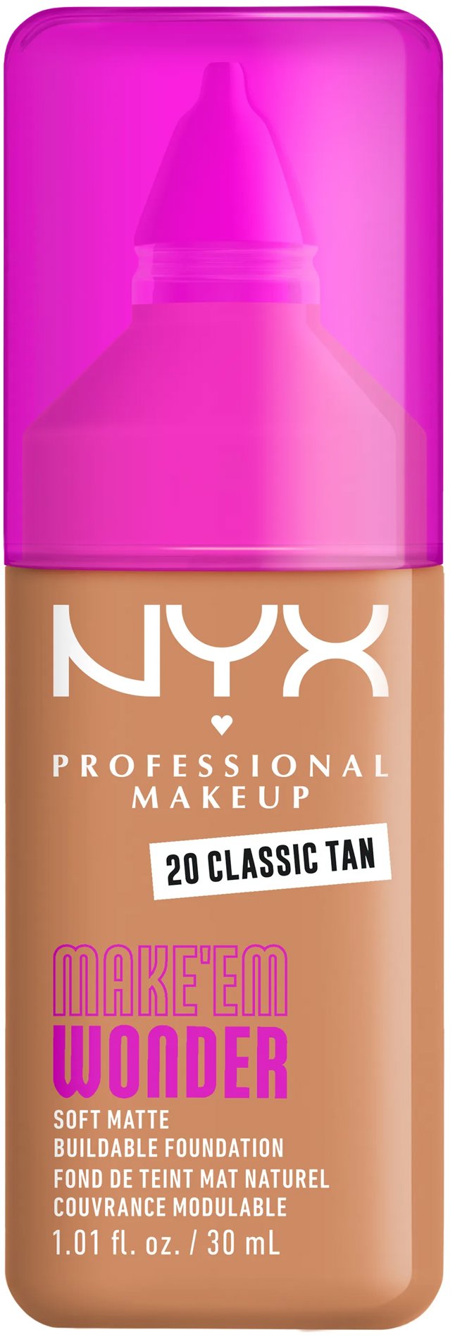 NYX PROFESSIONAL MAKEUP Make 'EM Wonder Foundation 20 Classic Tan, 30 ml