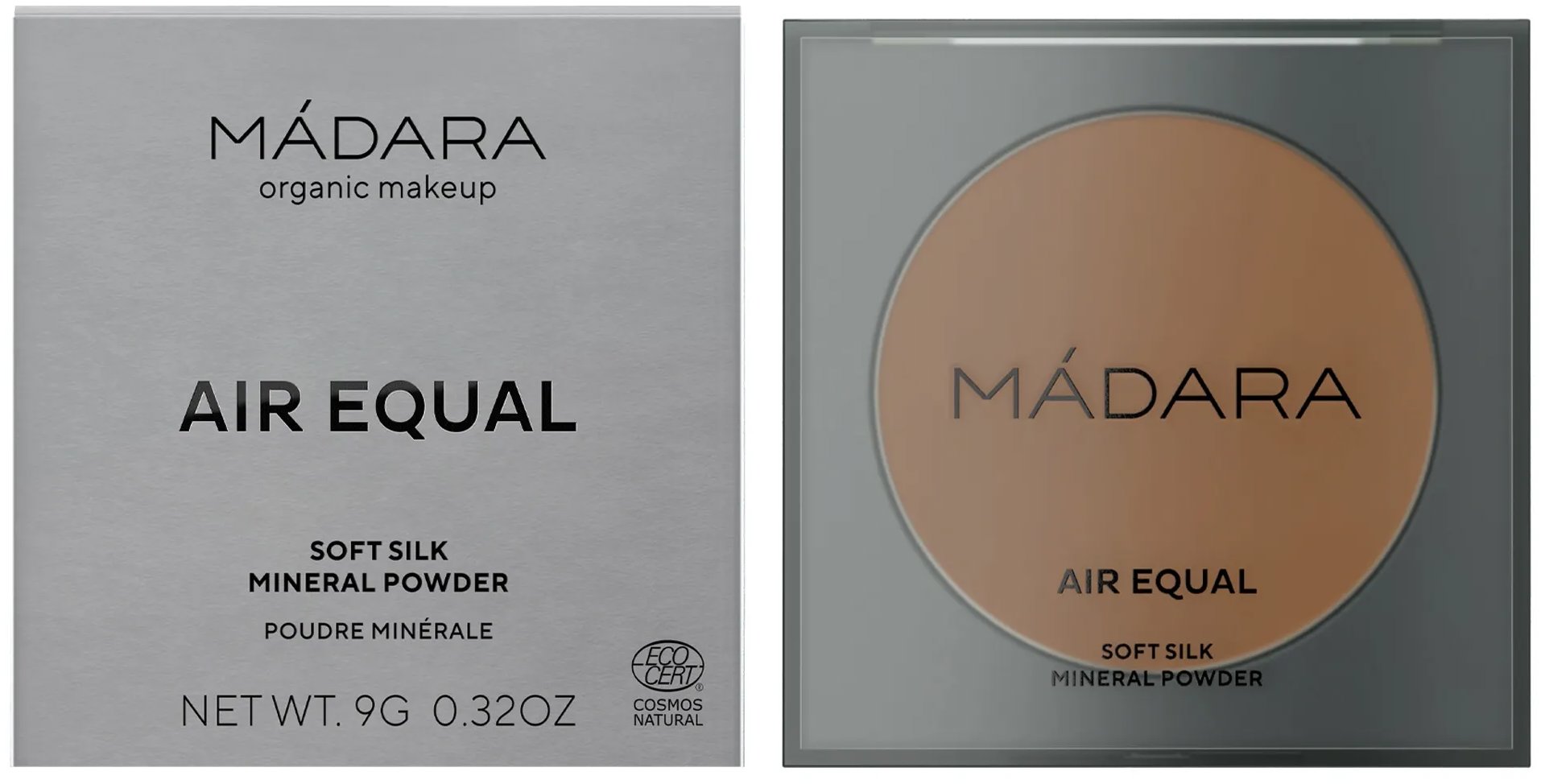 MÁDARA Air Equal Silky ásványi púder #3 Deep 9 g