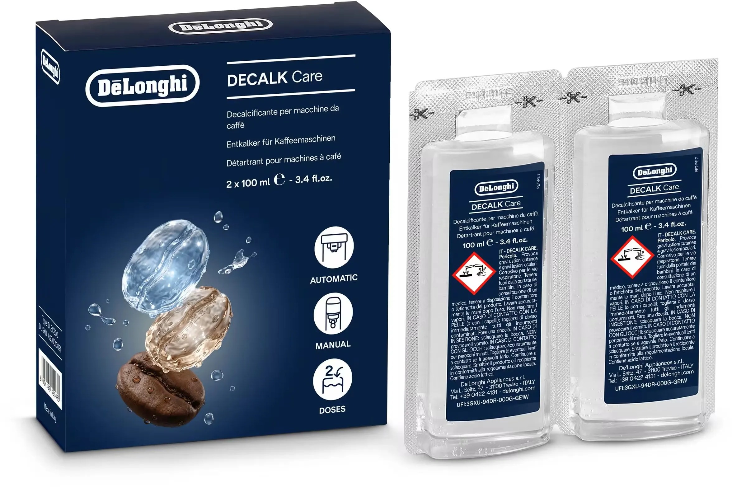 De'Longhi DLSC200 Decalk Care 2x 100ml