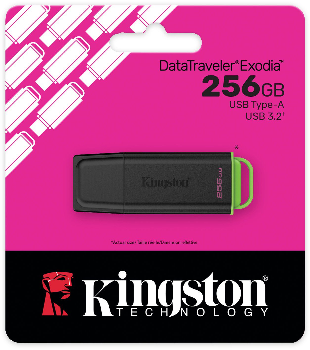 DTXG2-256GB 256GB Data Traveler Exodia USB-A Flash Drive, Lime Green
