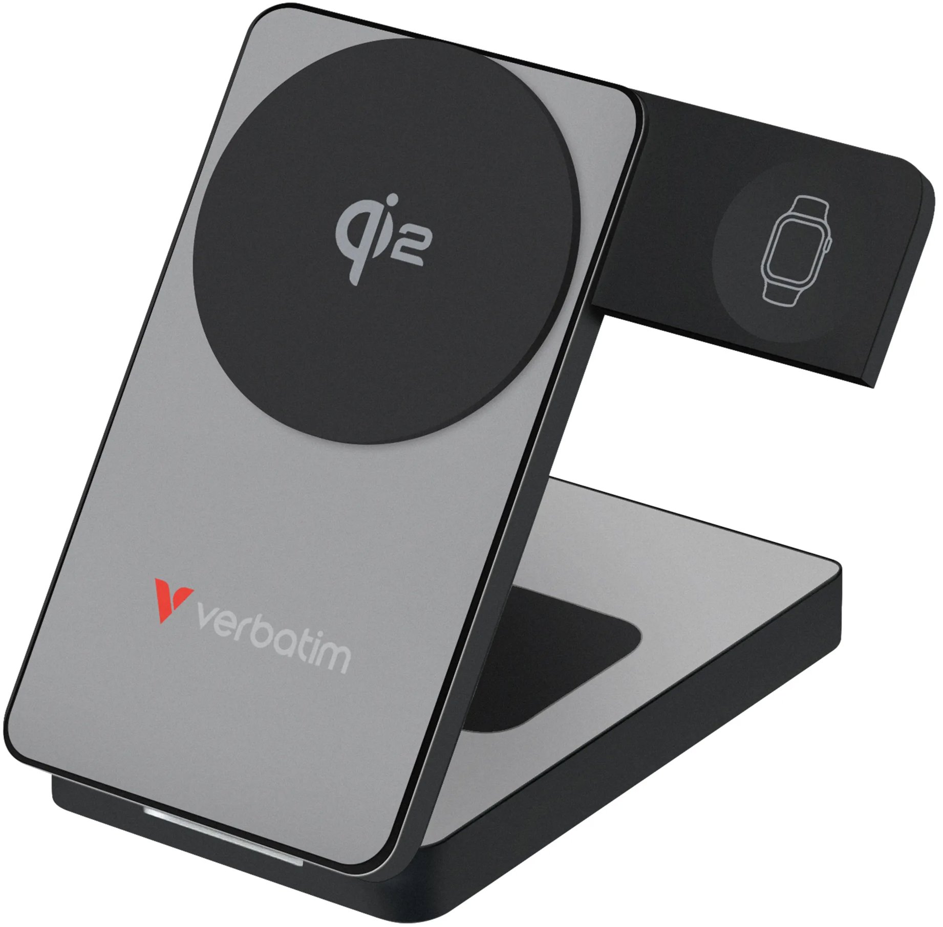 Verbatim Charge 'n' Go 3in1 Qi2 power bank, 10000 mAh, szürke