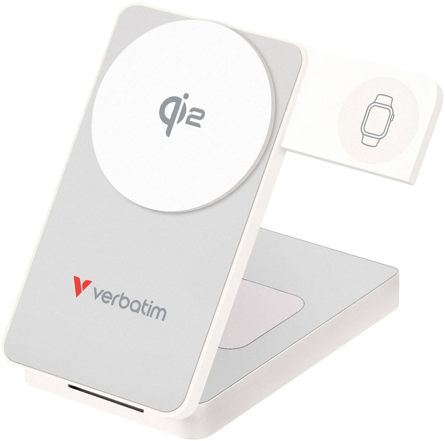 Verbatim Charge 'n' Go 3in1 Qi2 power bank, 10000 mAh, fehér