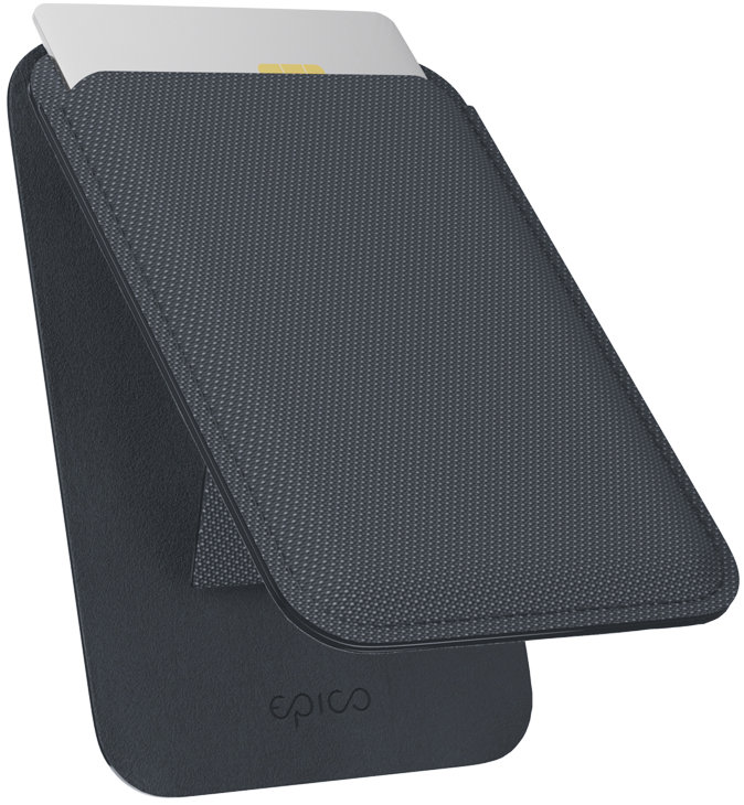 Epico SolidWoven Mag+ Wallet + állvány, fekete