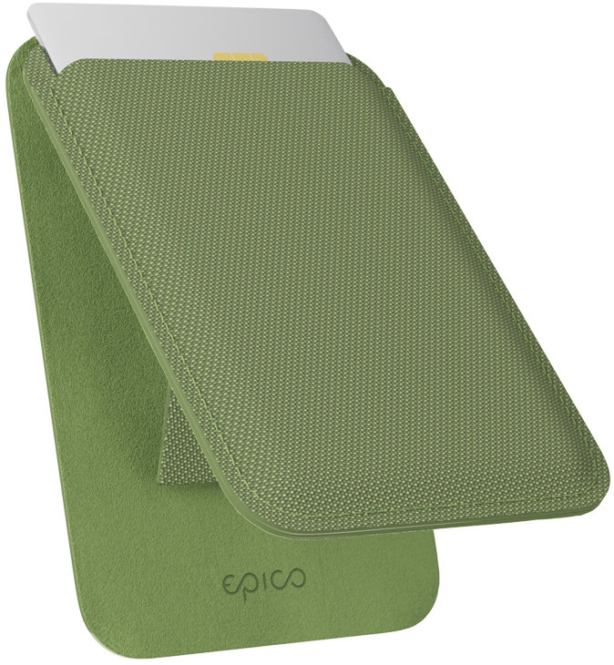 Epico SolidWoven Mag+ Wallet + állvány, zöld