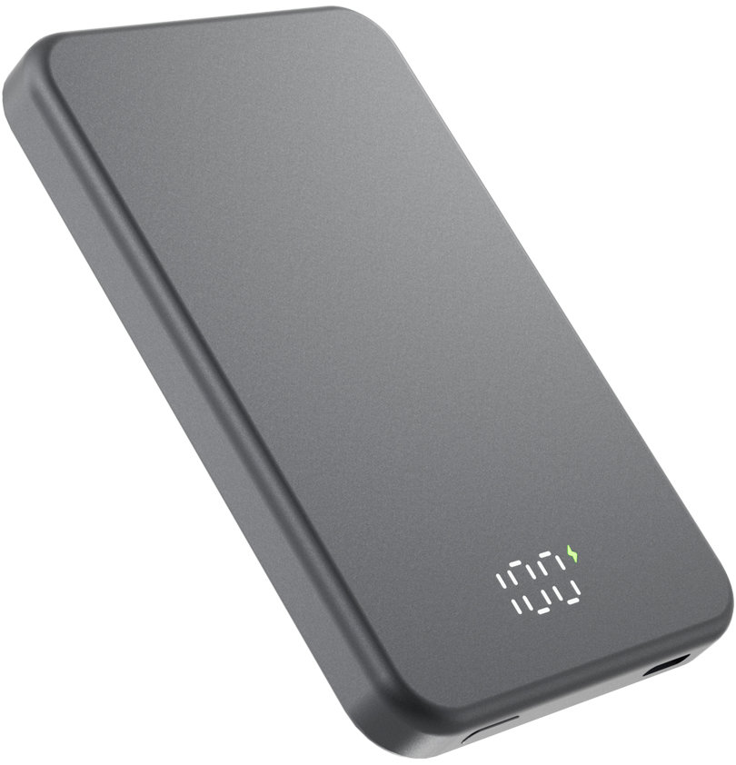 Epico UltraPack 5000 mAh Mag+ hliníková bezdrátová powerbanka EM43, vesmírně šedá