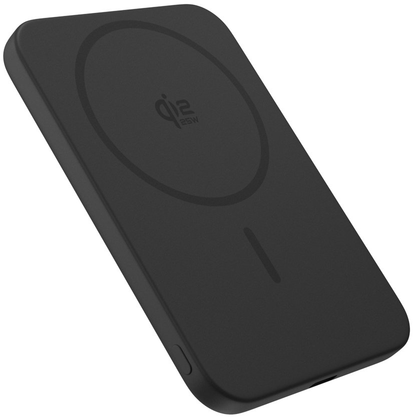Epico UltraPack Qi2 25 W Slim 5000 mAh alumínium Mag+ vezeték nélküli powerbank EM55, fekete