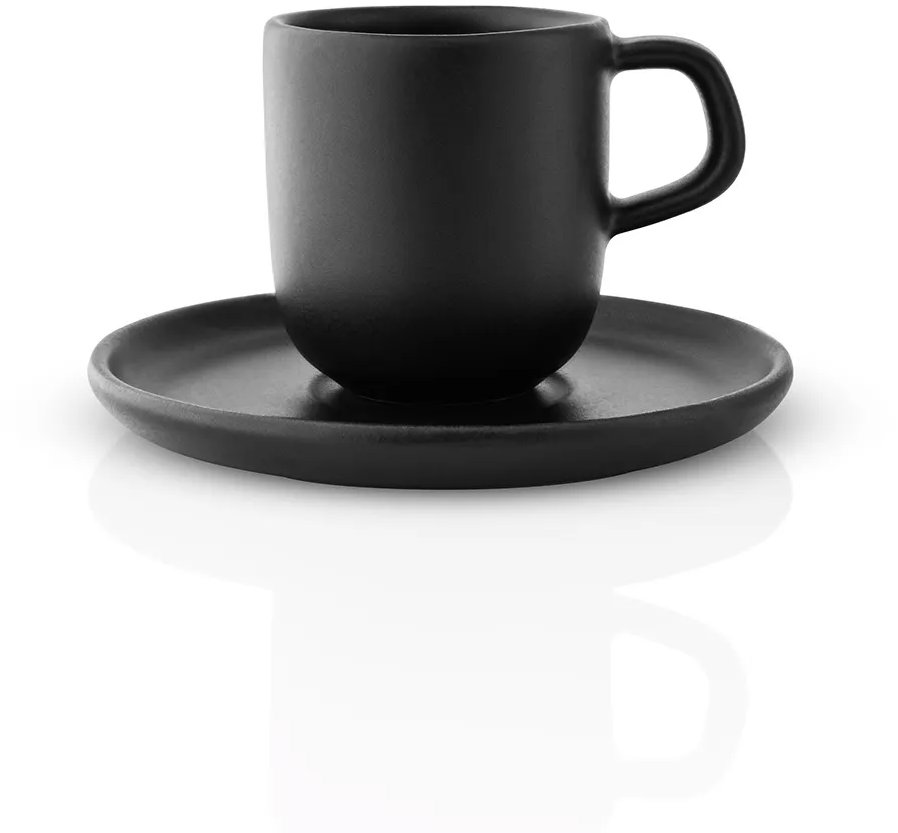 Eva Solo Nordic kitchen eszpresszó csésze csészealjjal, 70 ml, fekete