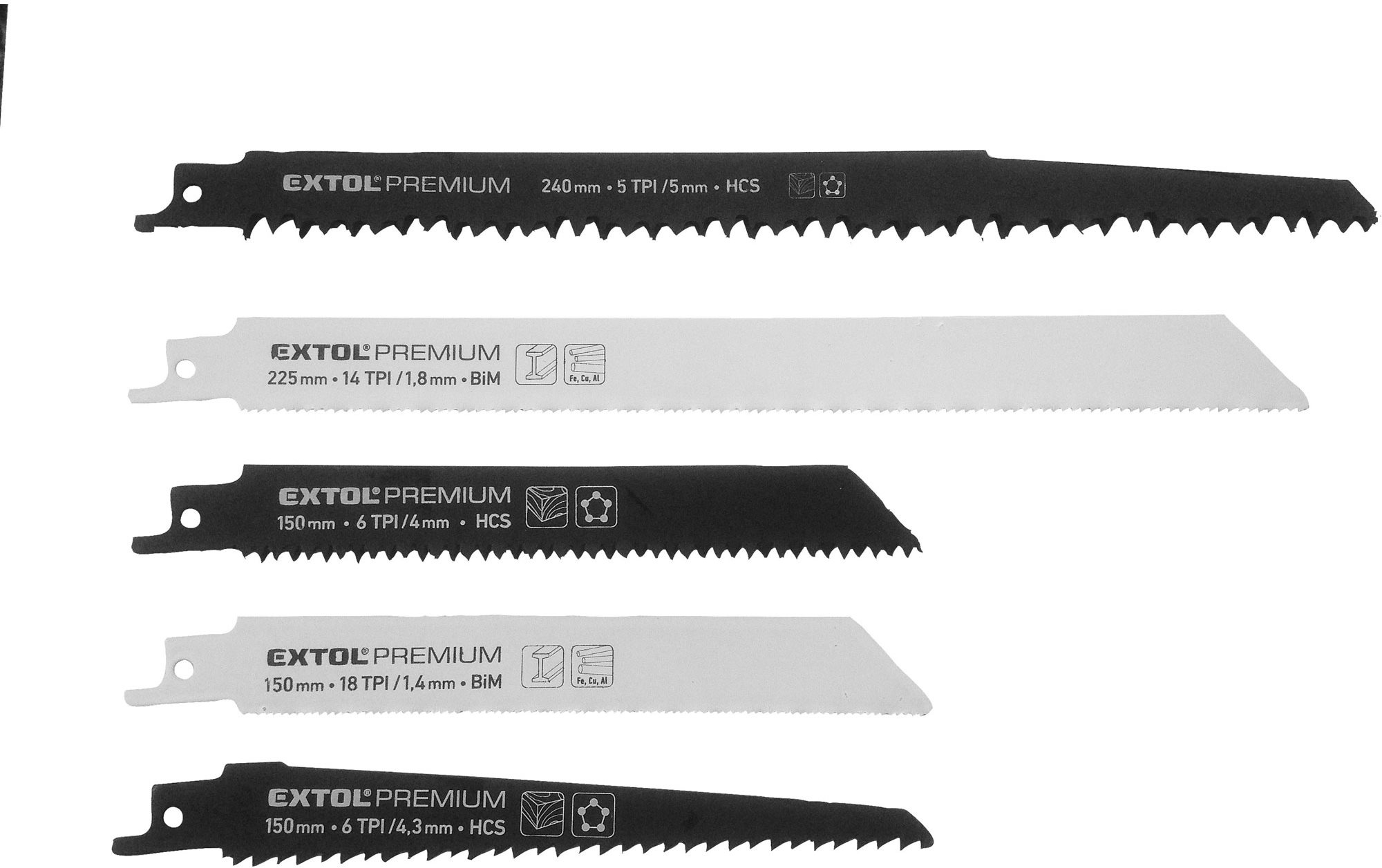 EXTOL PREMIUM 8806000 HCS, BIM fűrészlapkészlet