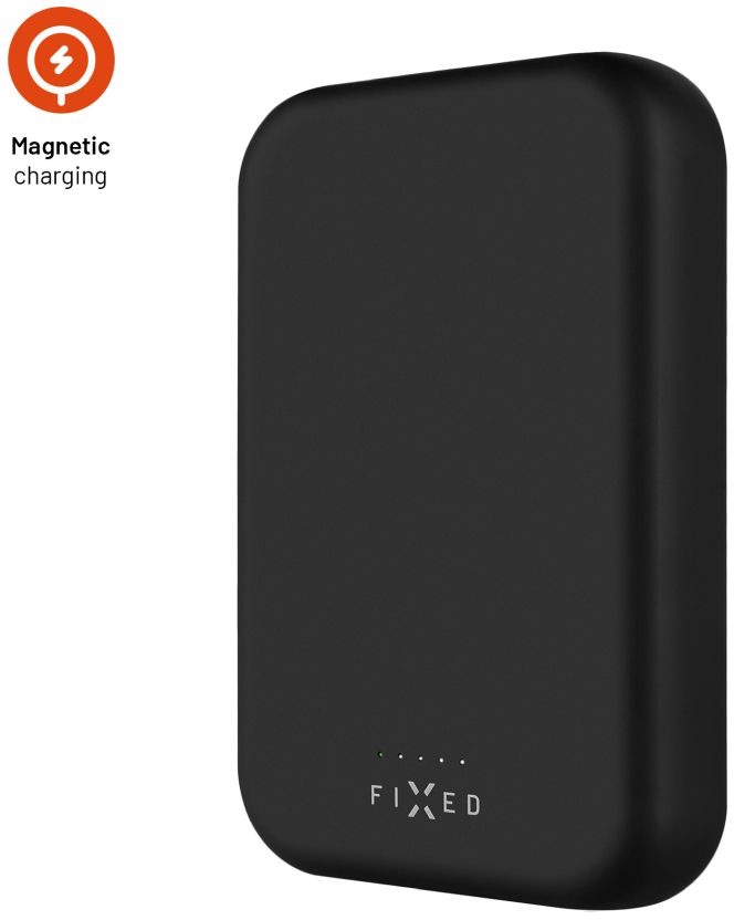 FIXED MagZen 2 10000mAh, vezeték nélküli töltés és MagSafe támogatás, fekete