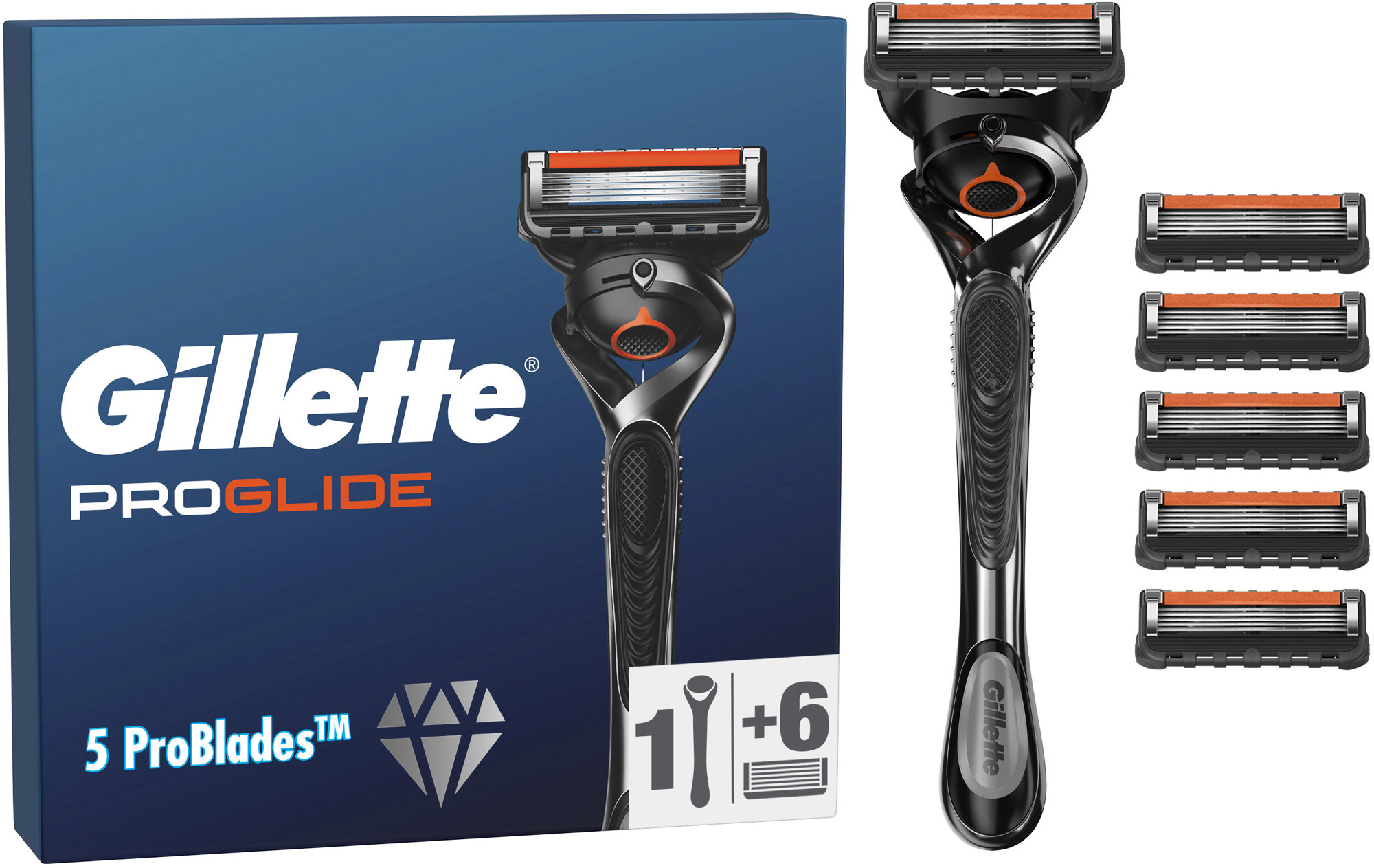 GILLETTE Proglide + fejek, 6 darab