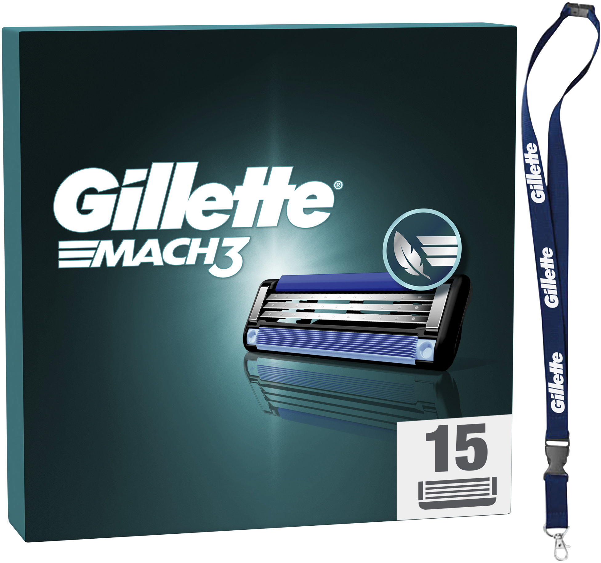 GILLETTE Mach3 15 darab + kulcstartó