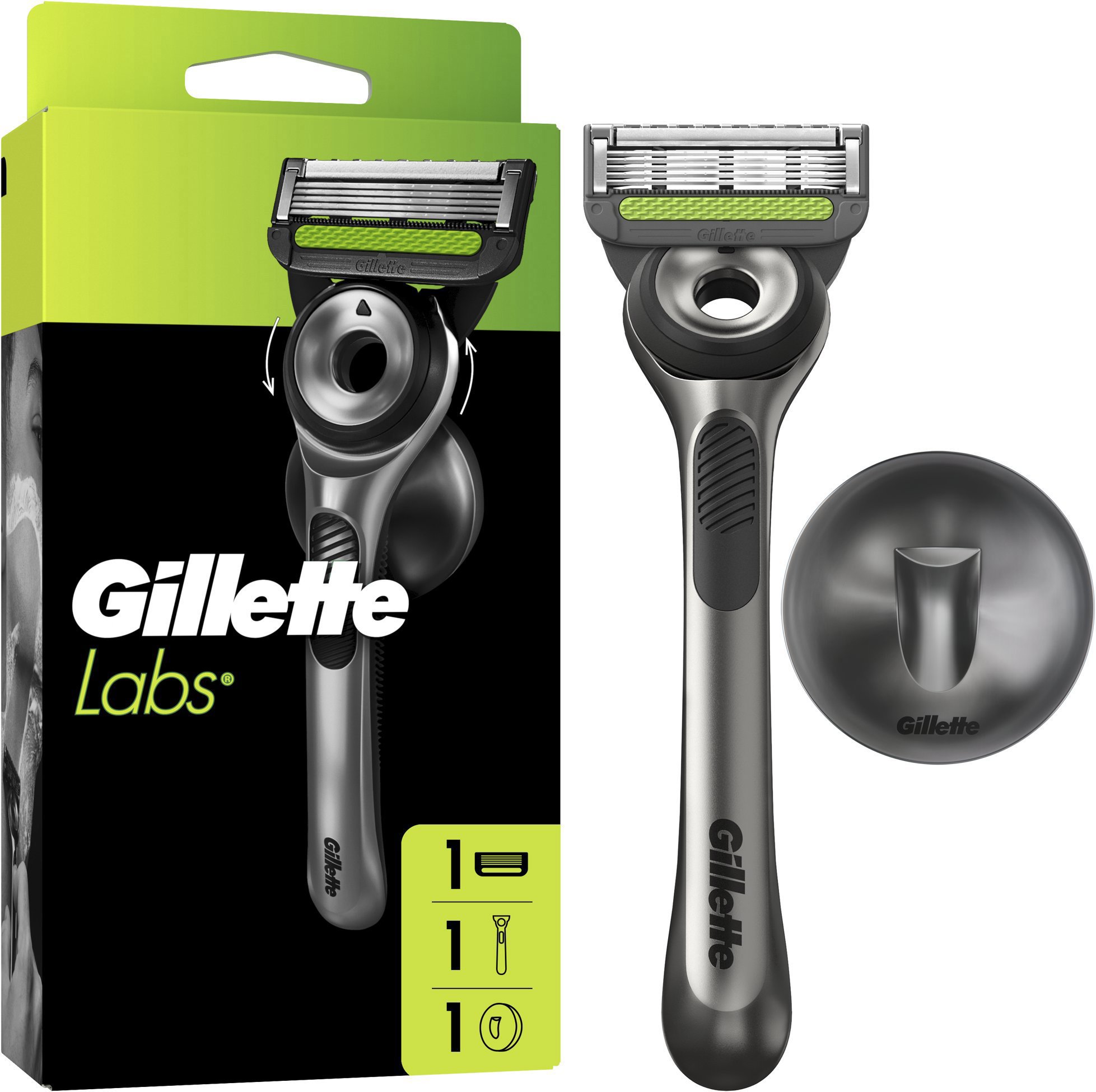 GILLETTE Labs + 1 darab fej és fali tartó
