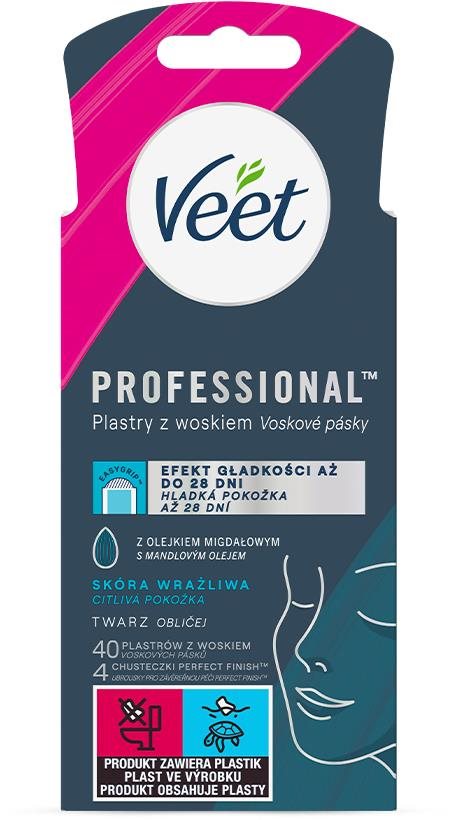 VEET Wax Strips Face Sensitive Skin 40 db