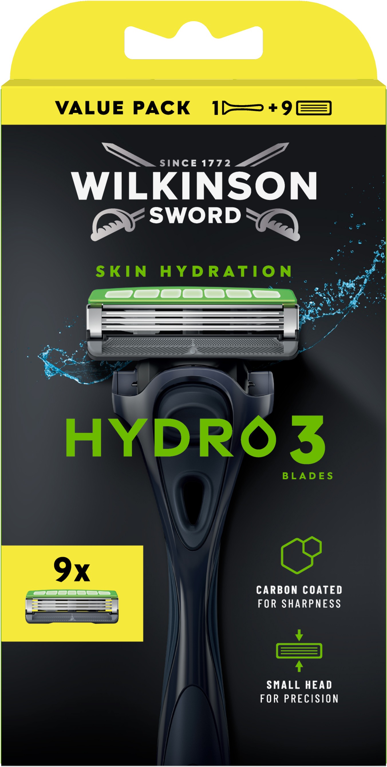 WILKINSON Hydro 3 Skin Protection borotva + fejek 9 db