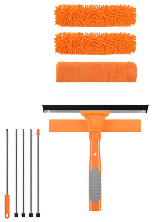 Ruhhy 27685 Teleszkópos ablaktisztító 180 cm, 3in1, narancssárga