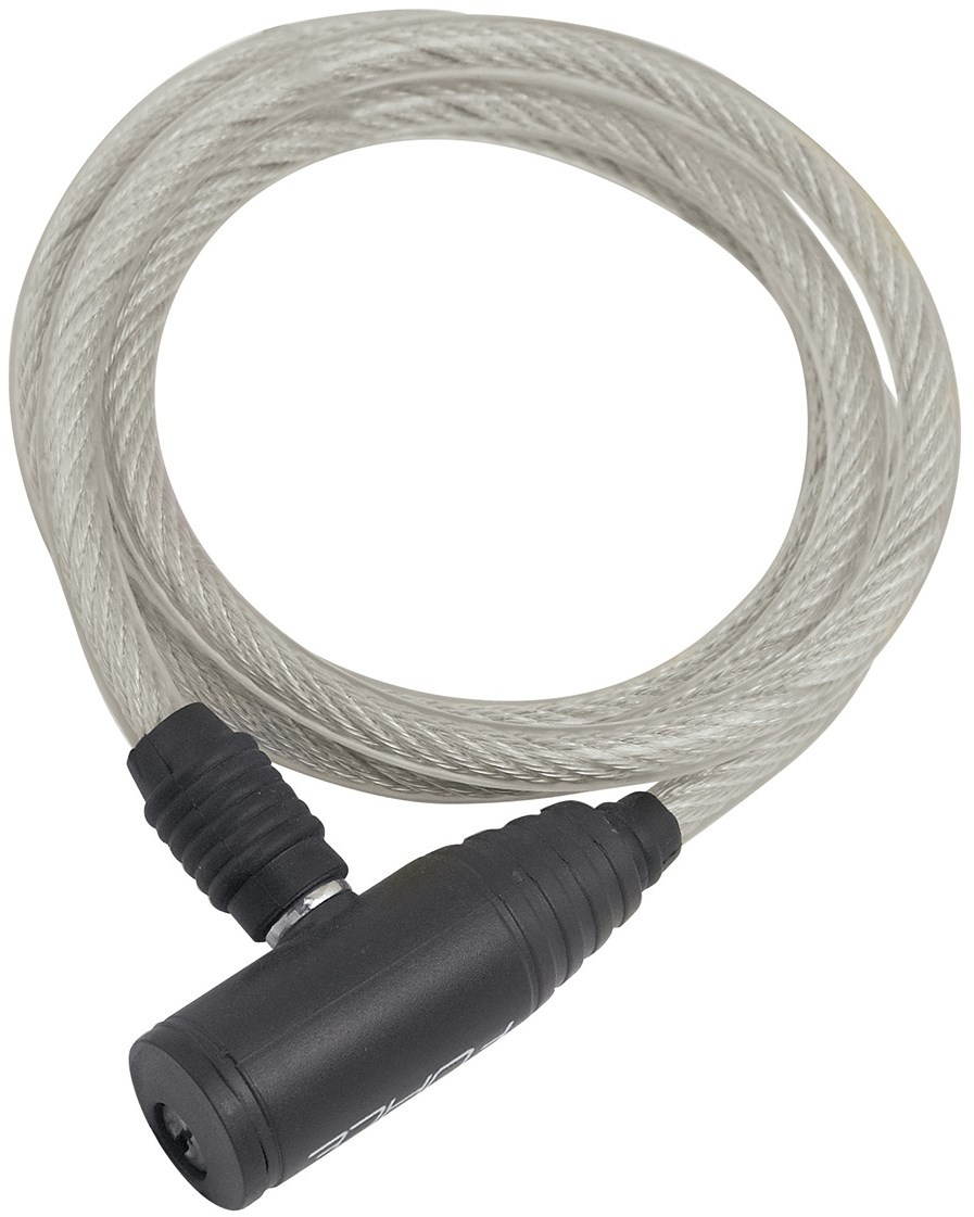 Force Eco Spirálzár + tartó, 120 cm / 8 mm, átlátszó