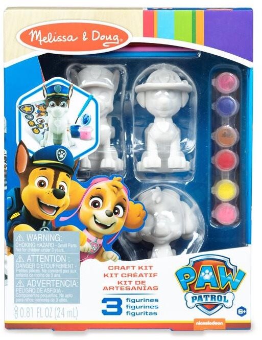 Melissa & Doug Paw Patrol Craft Kit - Pup Figurines Toy Tool, One Size, Beige