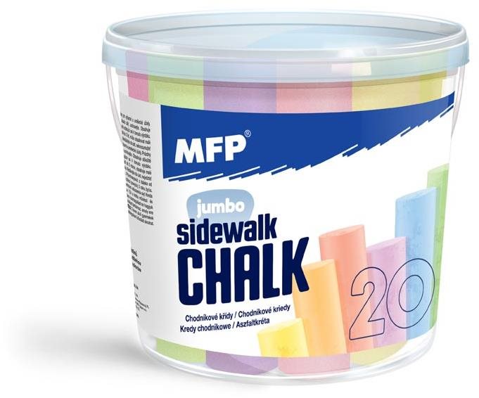 MFP Aszfaltkréta M, kerek, 20 db, vegyes színek, vödörben