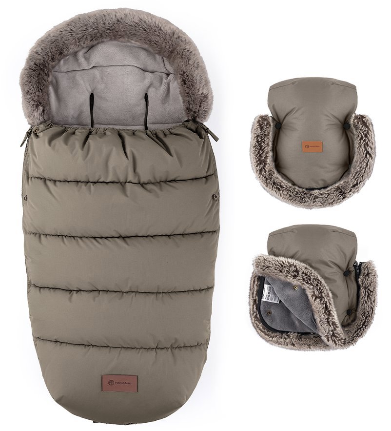 Petite&Mars Comfy 4in1 bundazsák + Furry Mocha Mousse kesztyű