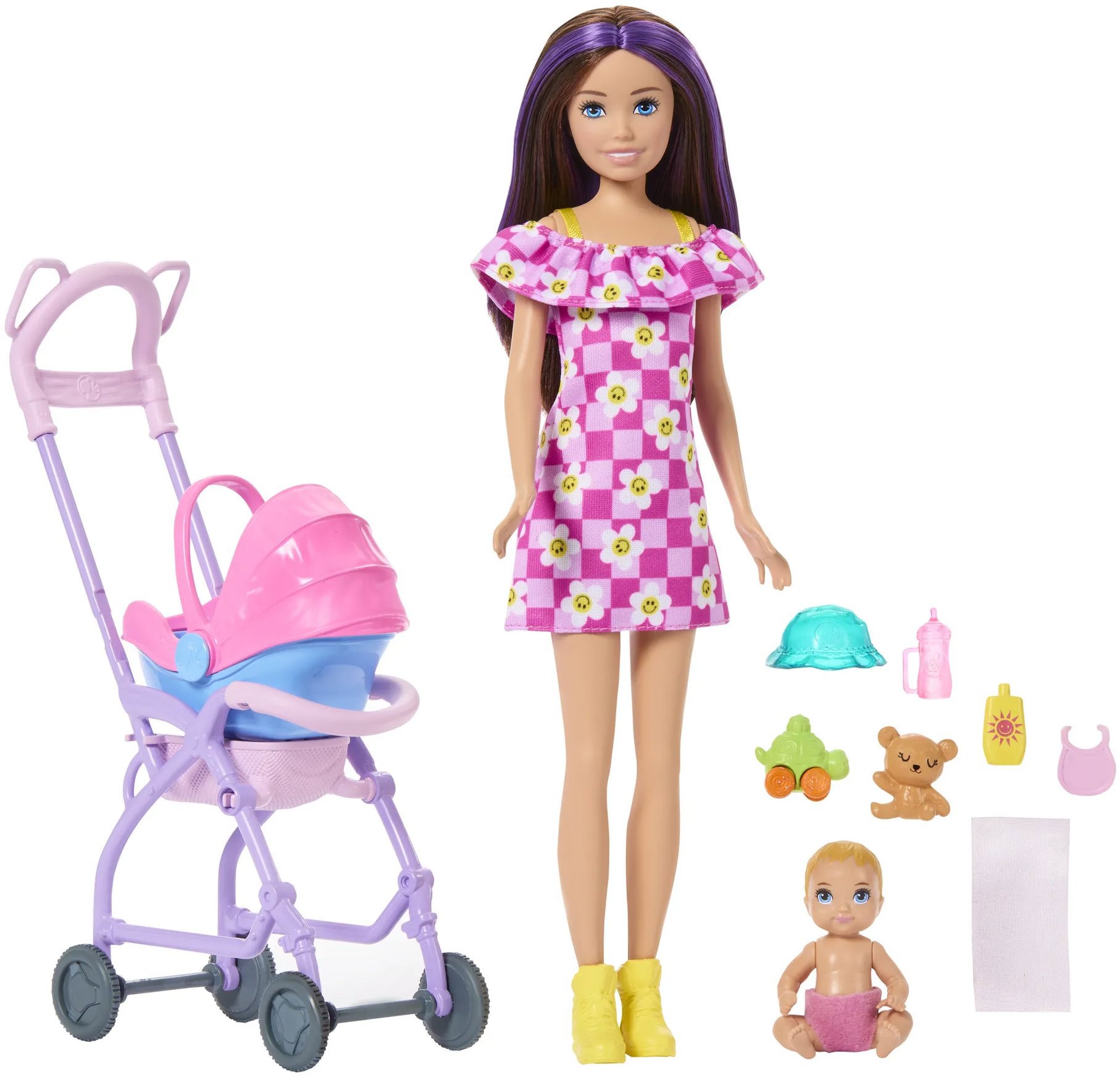 Barbie Skipper Babysitter dada babakocsival
