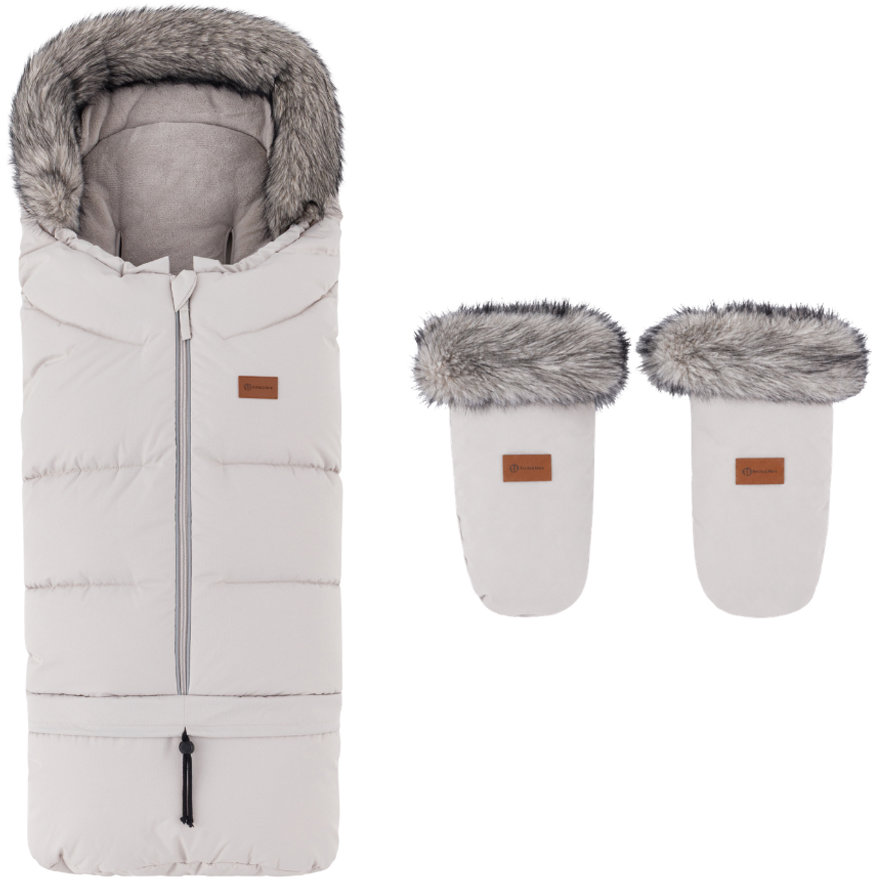 PETITE&MARS Arctic 4in1 téli bundazsák + Fjora babakocsi kesztyű, Champagne Shower