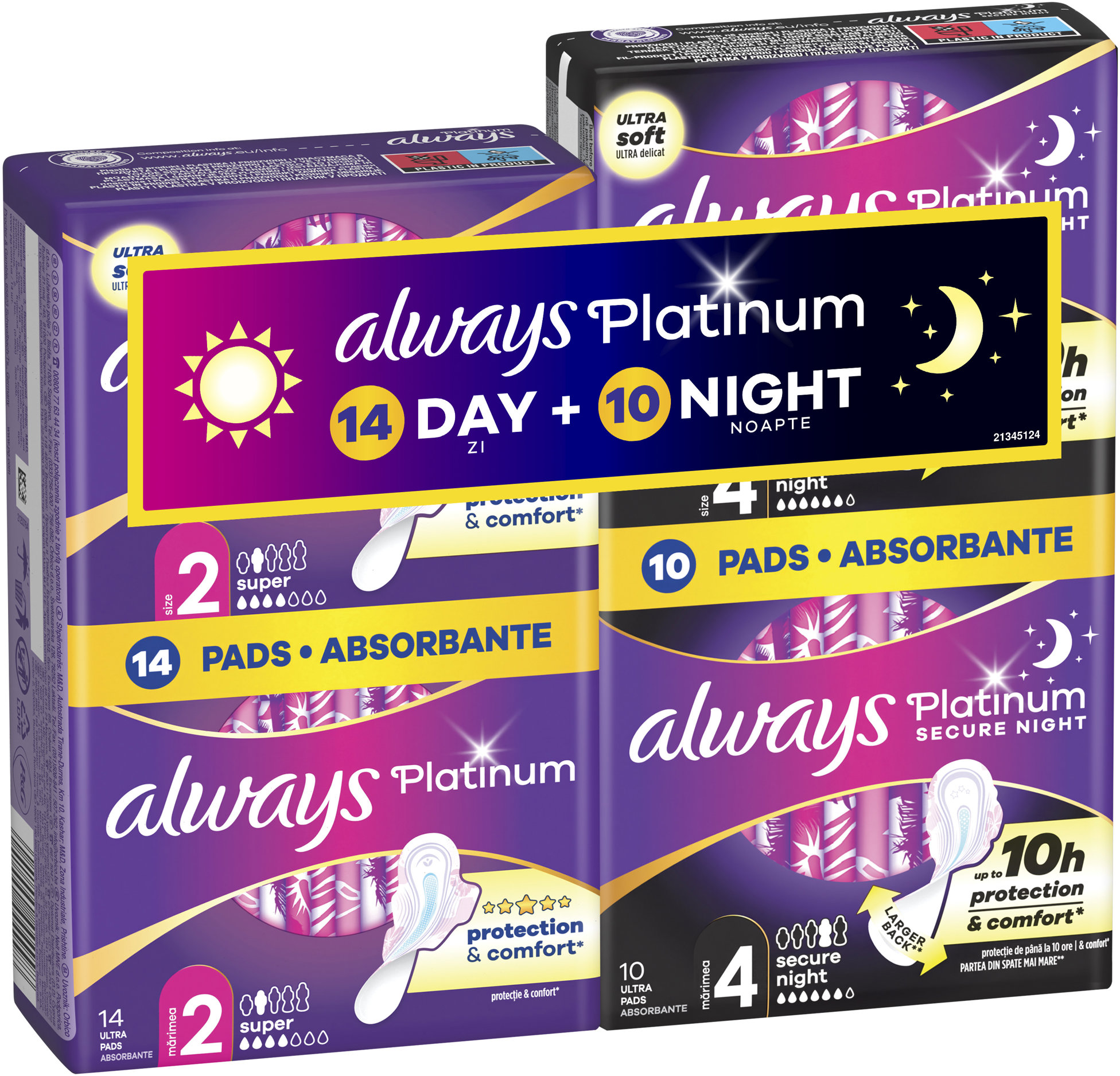 ALWAYS Platinum Day 14 db + Secure Night 10 darab