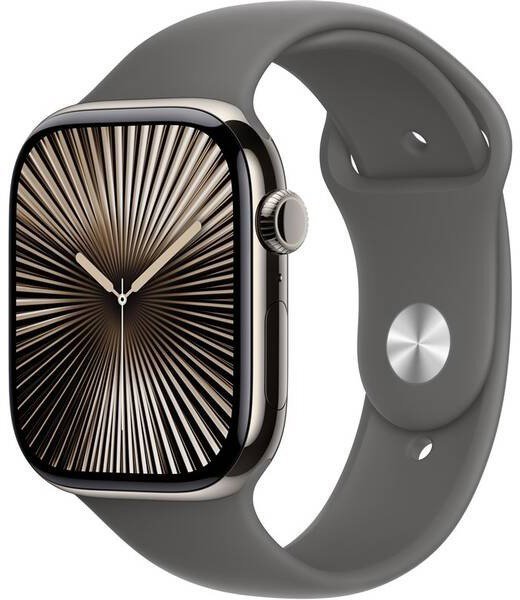 Apple Watch Series 11 Cellular 42mm Natúr titán tok Kőszürke sportszíjjal - M/L