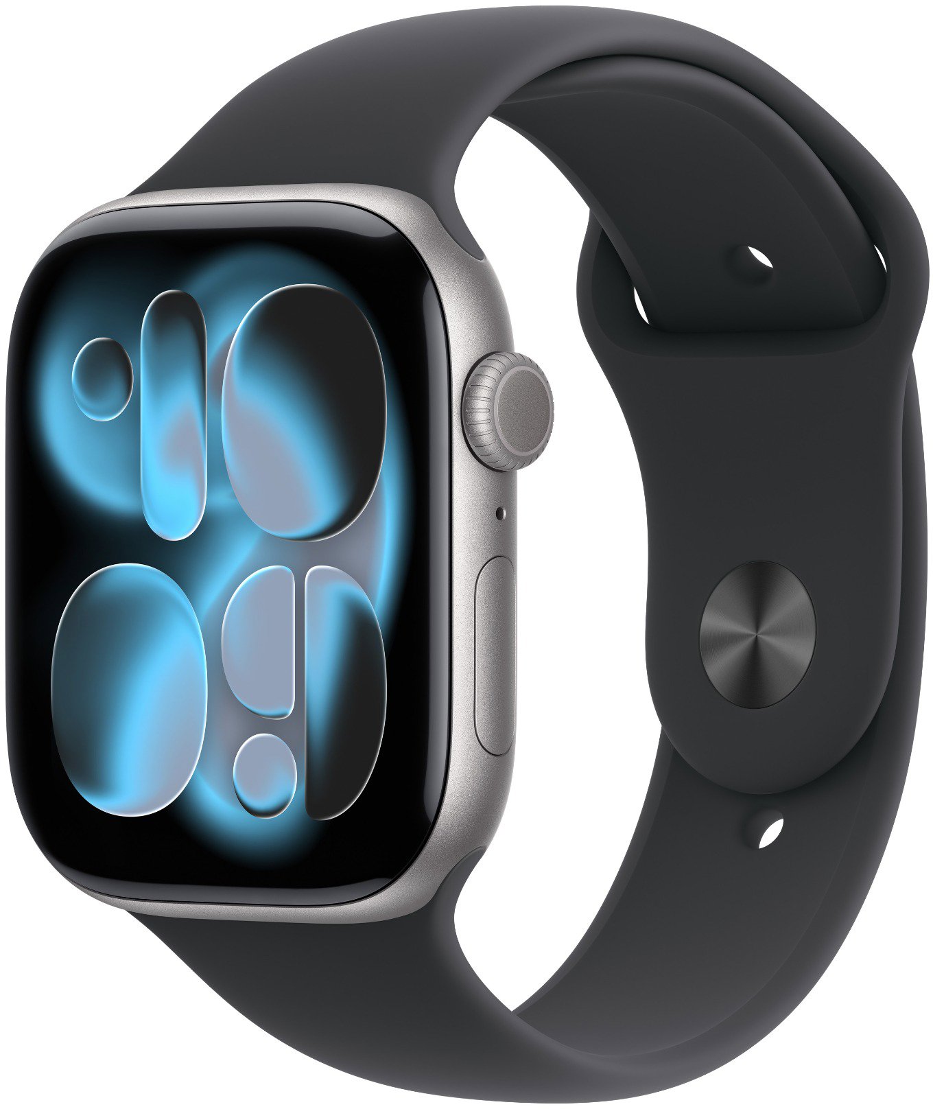 Apple Watch Series 11 Cellular 42mm Asztroszürke alumínium tok Fekete sportszíjjal - S/M