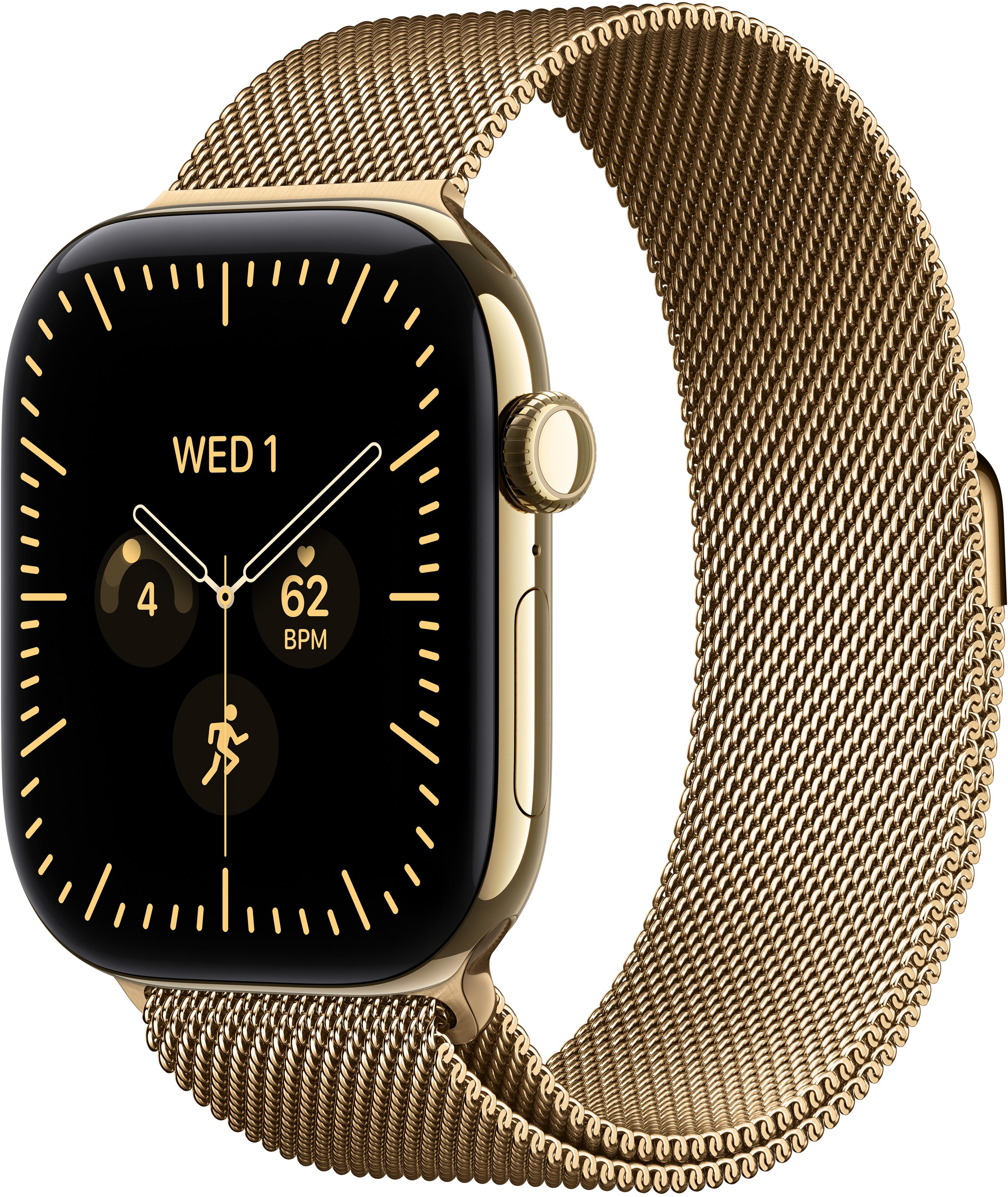 Apple Watch Series 12 Cellular 42mm Ragyogó arany titán tok Ragyogó arany milánói szíjjal