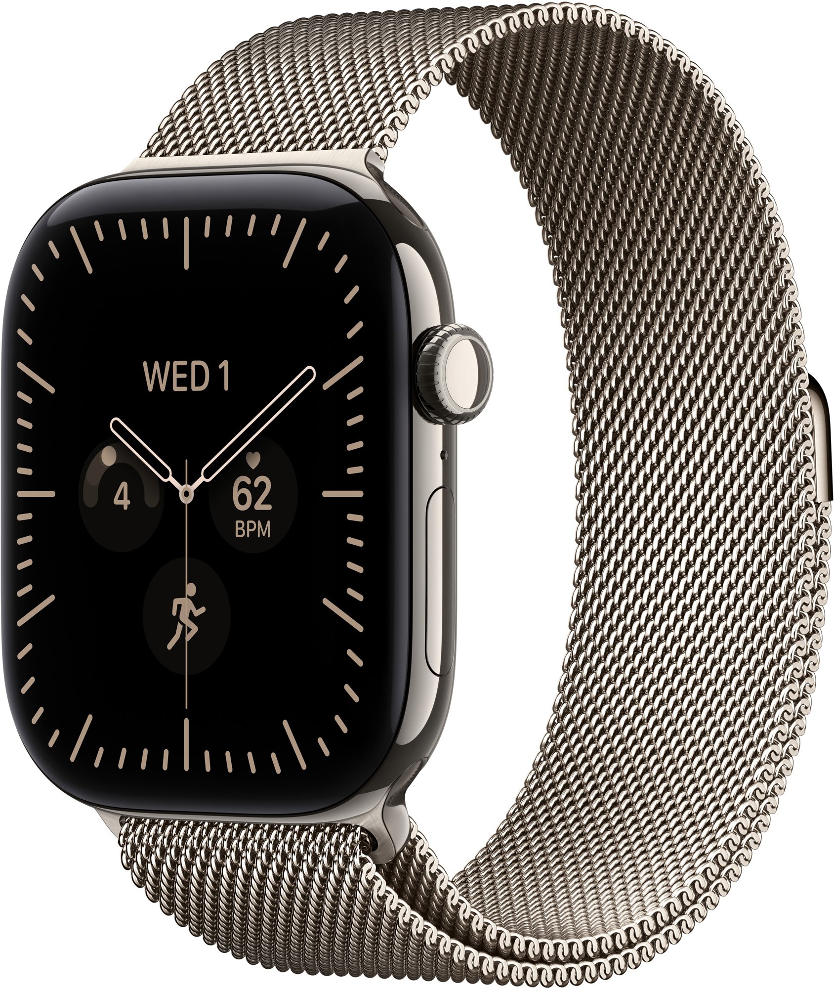 Apple Watch Series 12 Cellular 46mm Natúr titán tok Natúr milánói szíjjal - M/L
