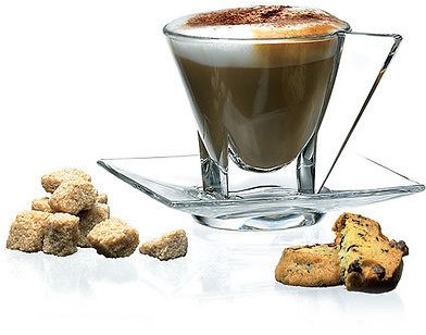 RCR FUSION Cappuccino csésze és csészealj 190, készlet 2+2 db