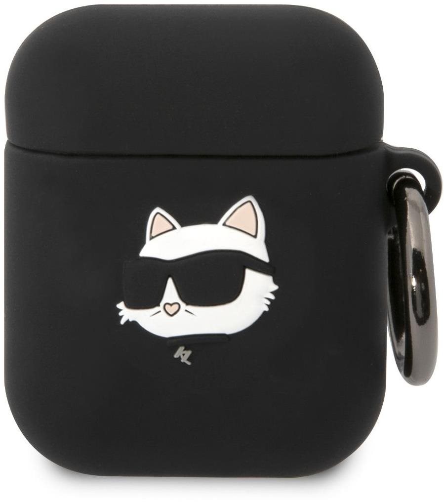 Karl Lagerfeld 3D Logo NFT Choupette Head Airpods 1/2 Black szilikon tok