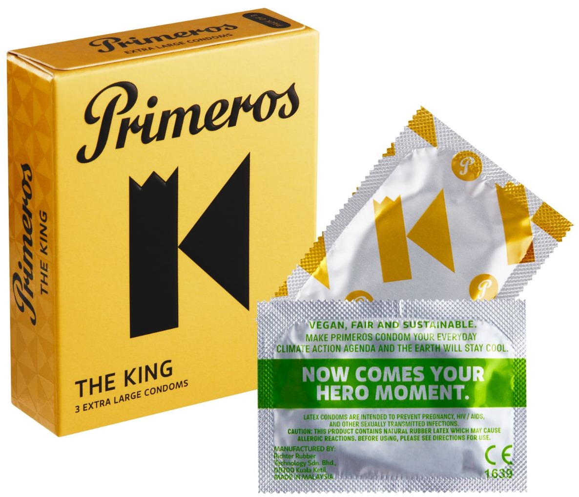 Primeros King Size extranagy méretű óvszer, 3 db