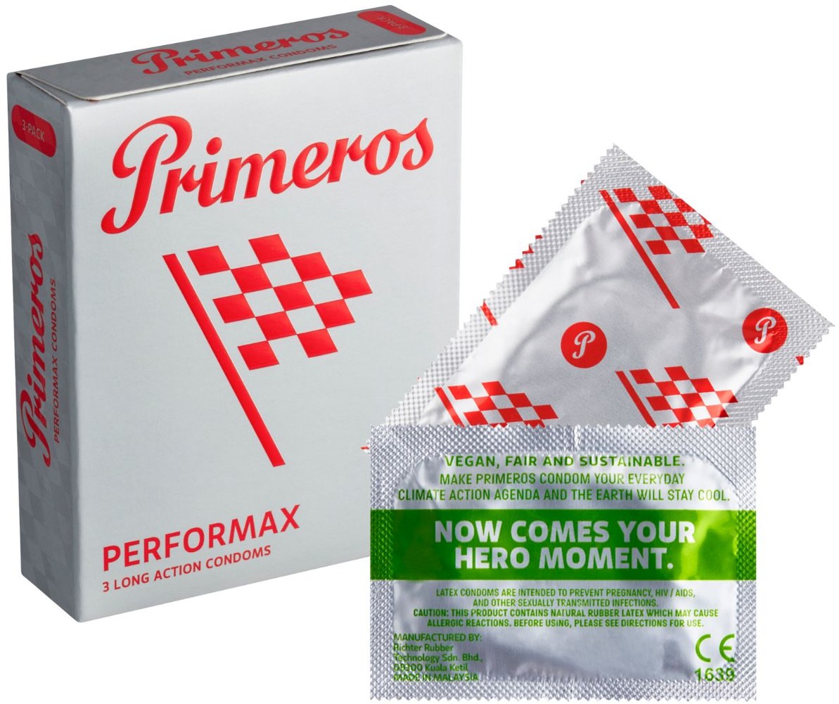 PRIMEROS Performax óvszer a hosszan tartó együttlétekhez, 3 db