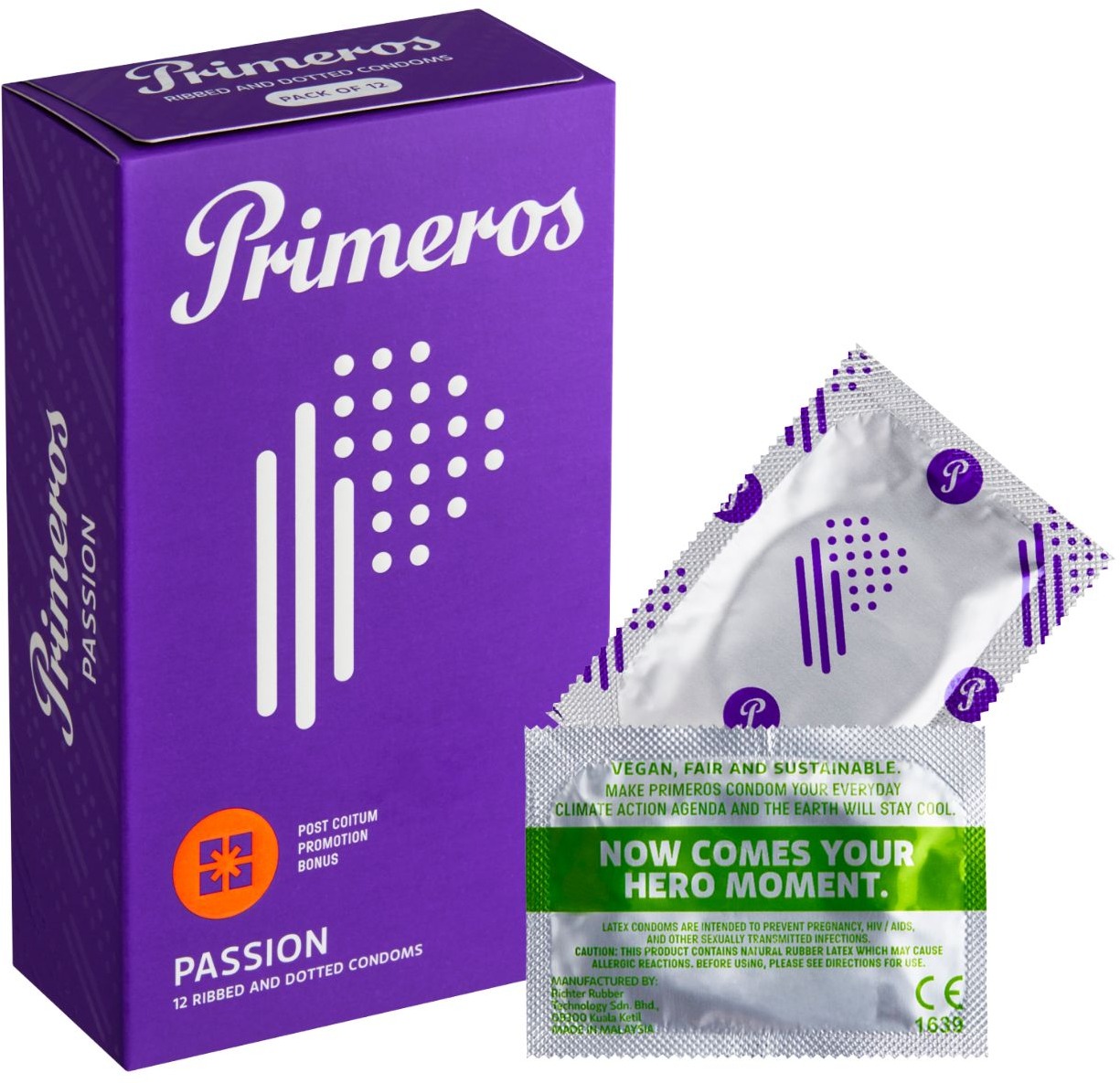 PRIMEROS Passion bordázott óvszer 12 db