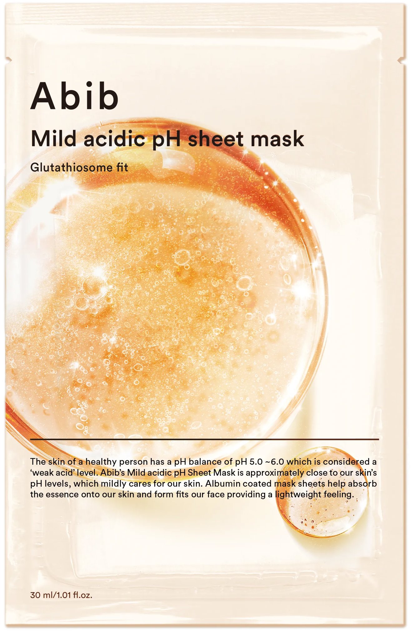 Abib Mild Acidic pH Sheet Mask Glutathiosome Fit 30 ml
