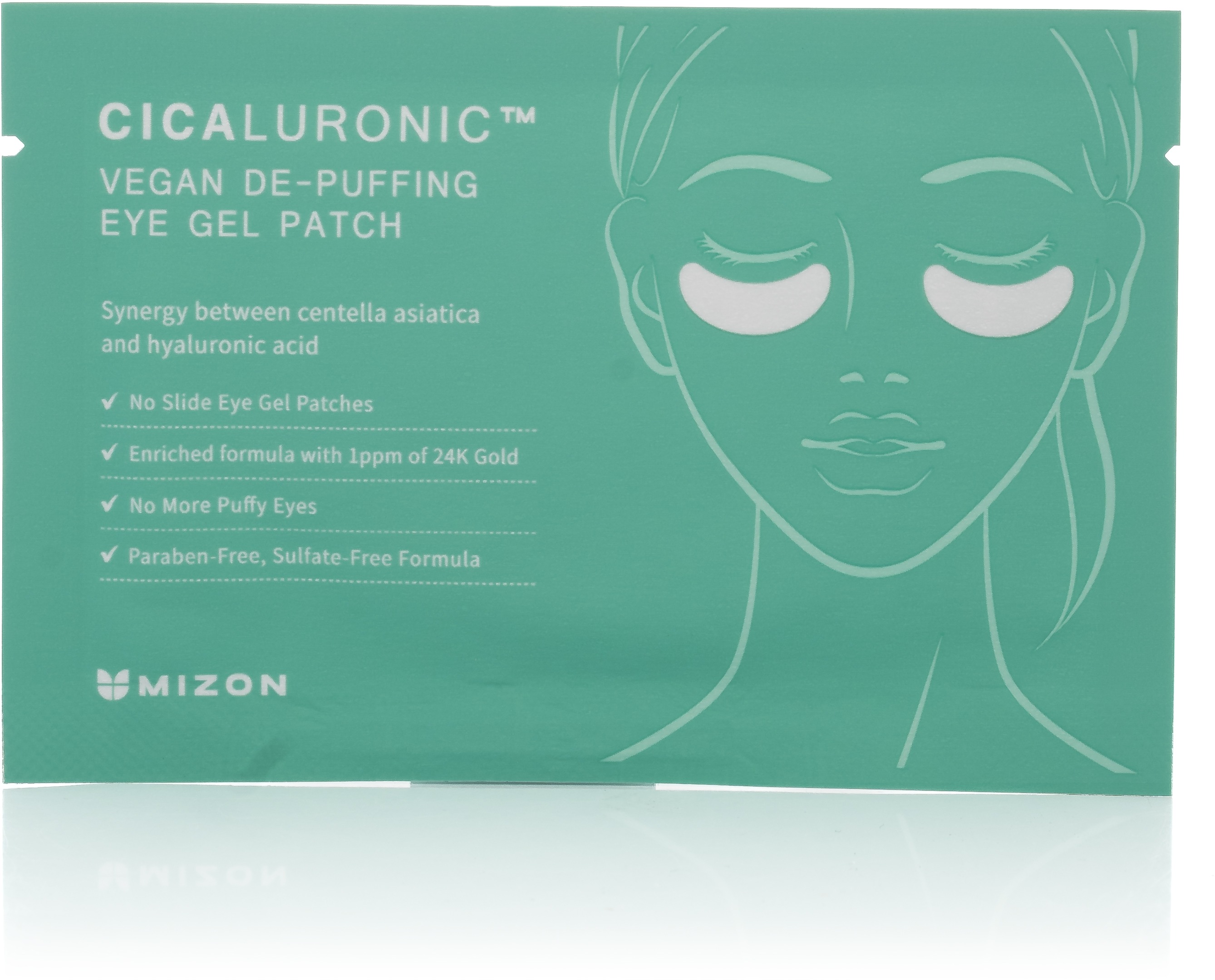 Mizon Mizon Cicaluronic Vegan De-Puffing Eye Gel Patches, 42 db