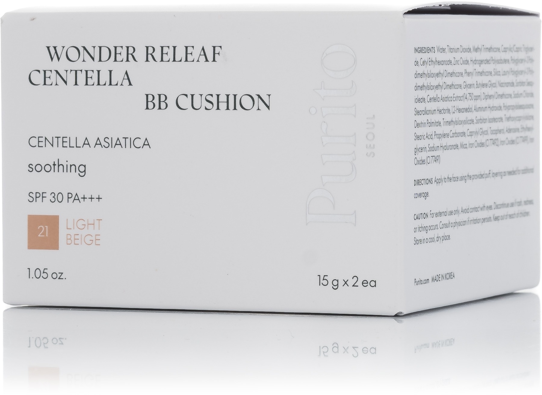 PURITO Wonder Releaf Centella BB Cushion 21 Light Beige, 15 g