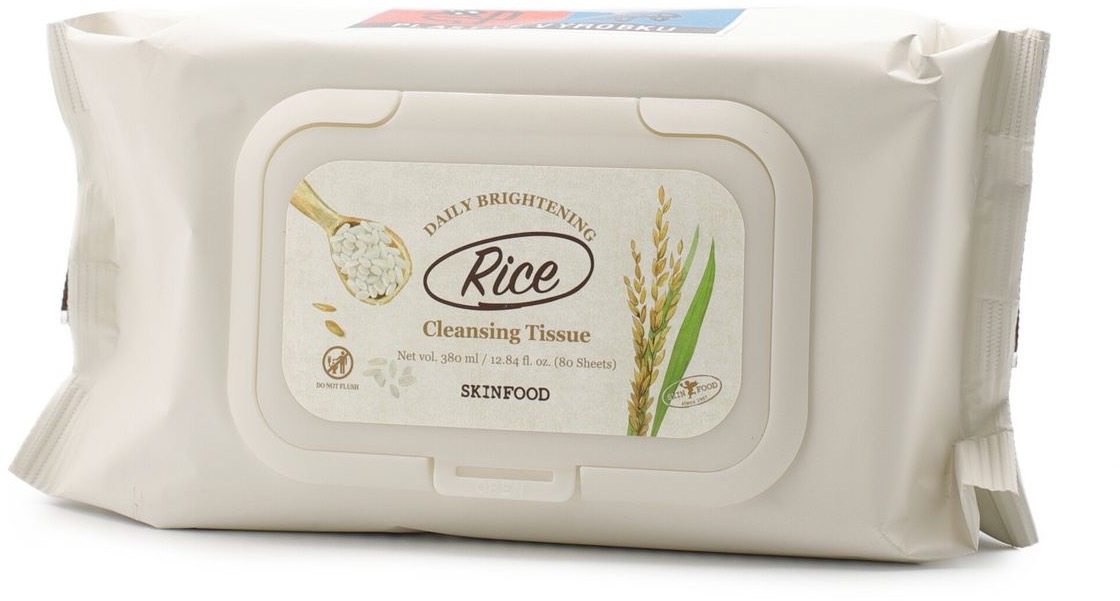 SKINFOOD Rice Daily Brightening Cleansing Tissue 380 ml
